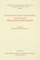 bokomslag Renaissance and Other Studies in Honor of William Leon Wiley