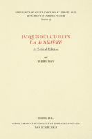 bokomslag Jacques De La Taille's La Manière