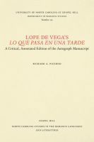 bokomslag Lope De Vega's Lo Que Pasa En Una Tarde