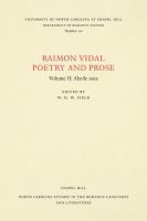 bokomslag Raimon Vidal, Poetry and Prose