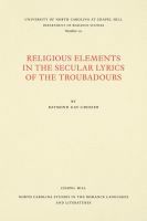 bokomslag Religious Elements in the Secular Lyrics of the Troubadours