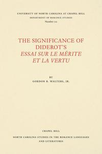 bokomslag The Significance of Diderot's Essai sur le mrite et la vertu