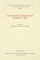 Studies in Honor of Mario A. Pei 1