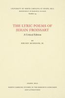 bokomslag Lyric Poems of Jehan Froissart