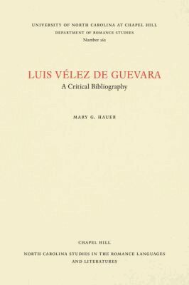Mary G. Hauer - Luis Vélez De Guevara, Häftad