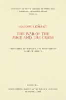 Giacomo Leopardi, Ernesto G. Caserta - War of the Mice and the Crabs, Häftad