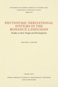 bokomslag Phytonymic Derivational Systems in the Romance Languages