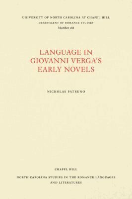 Nicholas Patruno - Language in Giovanni Verga's Early Novels, Häftad