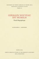 bokomslag Germain Nouveau Dit Humilis