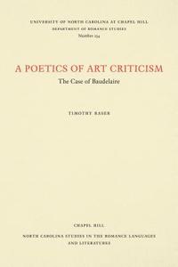 bokomslag Poetics Of Art Criticism