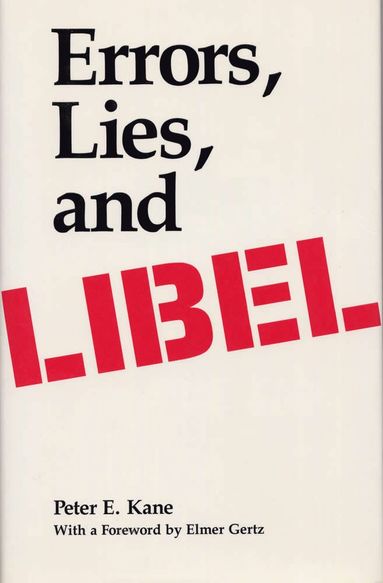 bokomslag Errors, Lies, and Libel