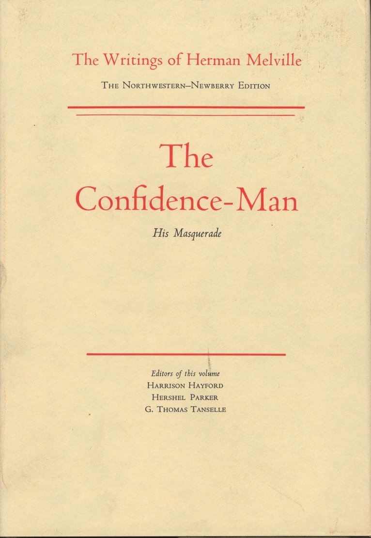 Melville, Herman Melville, Hershel Parker - Confidence-Man Vol 6, Inbunden