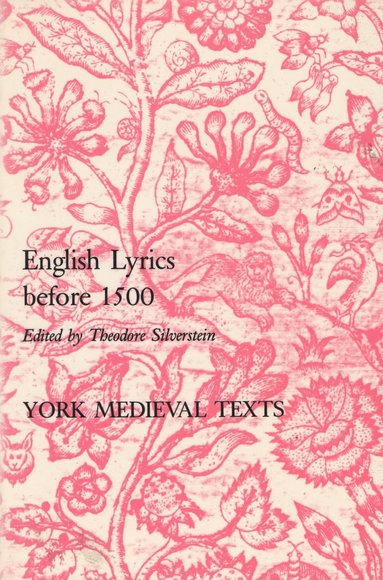 bokomslag English Lyrics before 1500