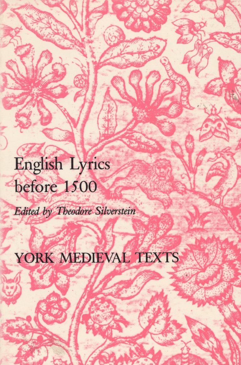 English Lyrics before 1500 1