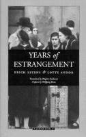 bokomslag Years of Estrangement