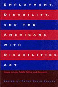 bokomslag Employment, Disability and the Americans with Disabilities Act