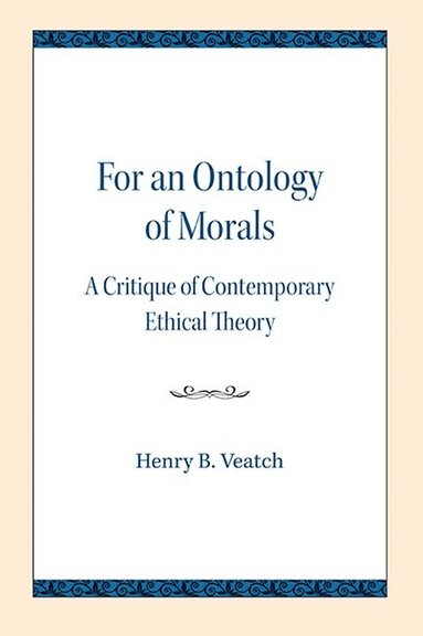 bokomslag For an Ontology of Morals