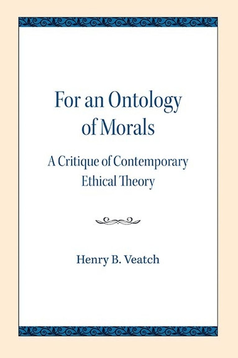 For an Ontology of Morals 1
