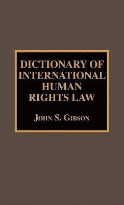 bokomslag Dictionary of International Human Rights Law