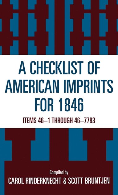 bokomslag Checklist of American Imprints 1846