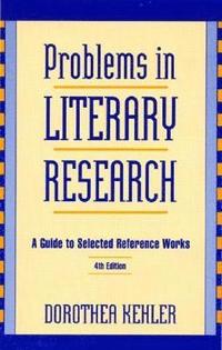 bokomslag Problems in Literary Research