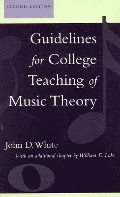 Guidelines for College Teaching of Music Theory 1