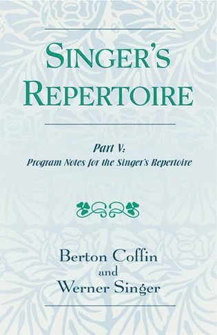 Berton Coffin, Werner Singer - Singer's Repertoire, Part V, Häftad