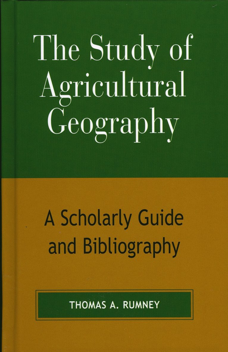 The Study of Agricultural Geography 1