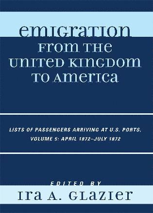 bokomslag Emigration from the United Kingdom to America