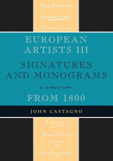 John Castagno - European Artists III, Inbunden