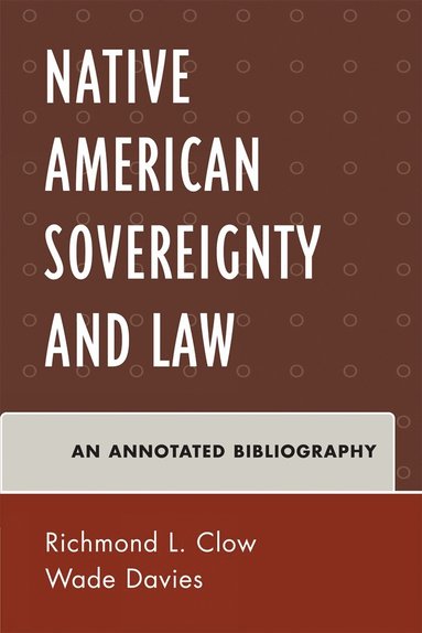 bokomslag American Indian Sovereignty and Law