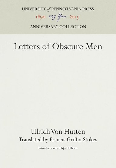 bokomslag Letters of Obscure Men