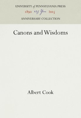 bokomslag Canons and Wisdoms