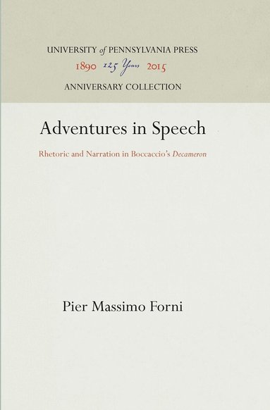 Pier Massimo Forni - Adventures in Speech, Inbunden