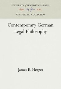 bokomslag Contemporary German Legal Philosophy