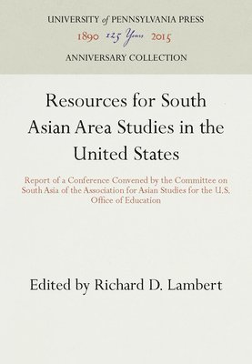 bokomslag Resources for South Asian Area Studies in the United States