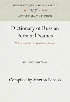 bokomslag Dictionary of Russian Personal Names