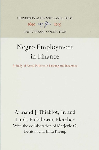 bokomslag Negro Employment in Finance