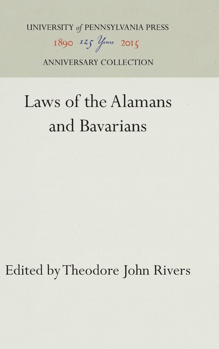 Laws of the Alamans and Bavarians