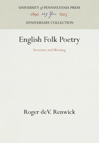 bokomslag English Folk Poetry