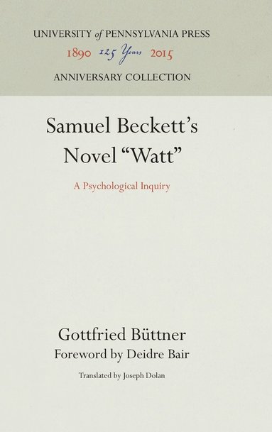 bokomslag Samuel Beckett's Novel 'Watt'