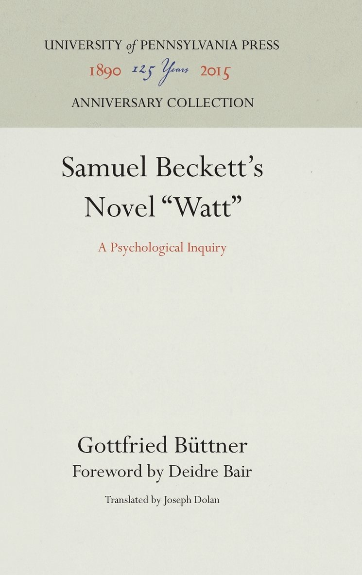 Samuel Beckett's Novel 'Watt' 1