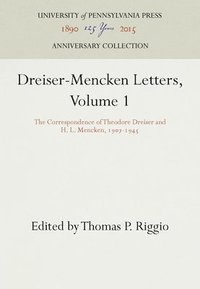 bokomslag Dreiser-Mencken Letters, Volume 1