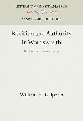 bokomslag Revision and Authority in Wordsworth