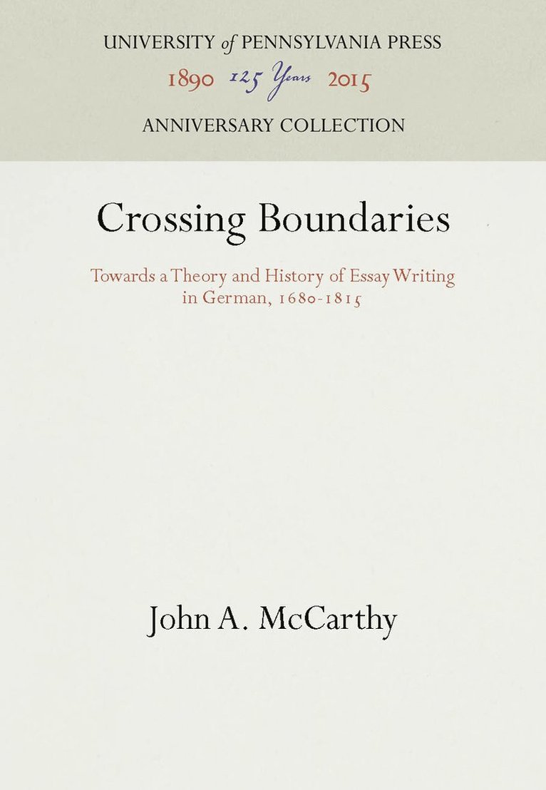 Crossing Boundaries 1