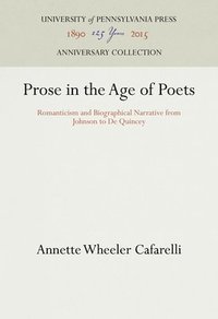 bokomslag Prose in the Age of Poets