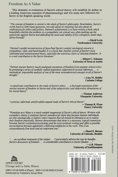 bokomslag Freedom as a Value: A Critique of the Ethical Theory of Jean-Paul Sartre
