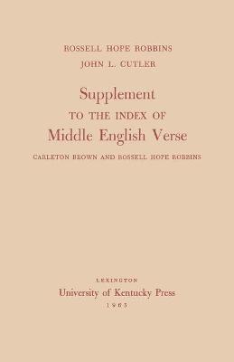 bokomslag Supplement to the Index of Middle English Verse
