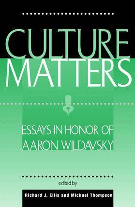 Richard J Ellis, Michael Thompson - Culture Matters, Häftad