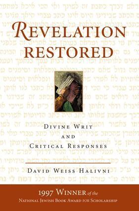 David Weiss Halivni - Revelation Restored, Häftad